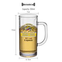 Kirin Stiklinis Alaus Puodelis su Rankena