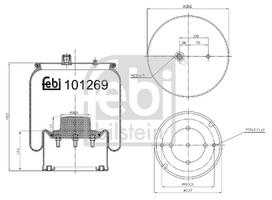 FEBI BILSTEIN Pneumatinės pakabos pagalvė 101269