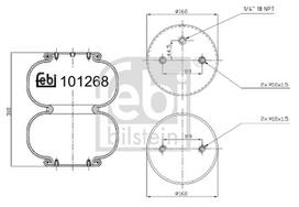 FEBI BILSTEIN Pneumatinės pakabos pagalvė 101268