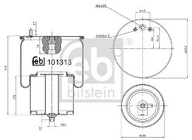 FEBI BILSTEIN Pneumatinės pakabos pagalvė 101313