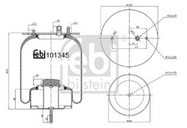 FEBI BILSTEIN Pneumatinės pakabos pagalvė 101345