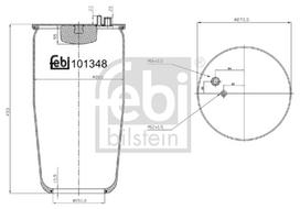 FEBI BILSTEIN Pneumatinės pakabos pagalvė 101348