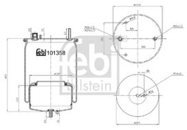 FEBI BILSTEIN Pneumatinės pakabos pagalvė 101358