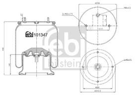 FEBI BILSTEIN Pneumatinės pakabos pagalvė 101347
