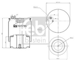 FEBI BILSTEIN Pneumatinės pakabos pagalvė 101739