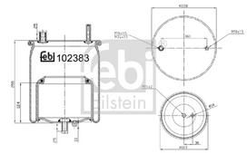 FEBI BILSTEIN Pneumatinės pakabos pagalvė 102383