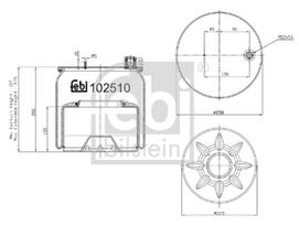 FEBI BILSTEIN Pneumatinės pakabos pagalvė 102510