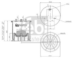 FEBI BILSTEIN Pneumatinės pakabos pagalvė 102721
