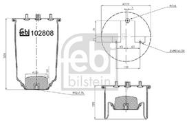 FEBI BILSTEIN Pneumatinės pakabos pagalvė 102808