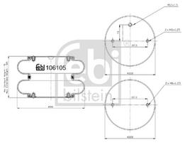 FEBI BILSTEIN Pneumatinės pakabos pagalvė 106105
