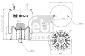 FEBI BILSTEIN Pneumatinės pakabos pagalvė 106564