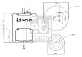 FEBI BILSTEIN Pneumatinės pakabos pagalvė 107610
