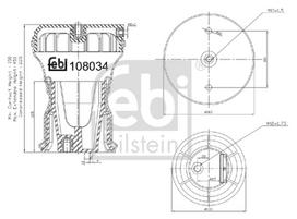 FEBI BILSTEIN Pneumatinės pakabos pagalvė 108034