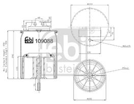FEBI BILSTEIN Pneumatinės pakabos pagalvė 109088