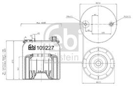 FEBI BILSTEIN Pneumatinės pakabos pagalvė 109227