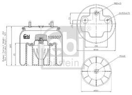 FEBI BILSTEIN Pneumatinės pakabos pagalvė 109307