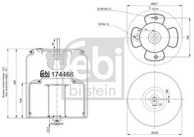 FEBI BILSTEIN Pneumatinės pakabos pagalvė 174466