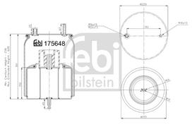 FEBI BILSTEIN Pneumatinės pakabos pagalvė 175648
