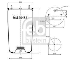 FEBI BILSTEIN Pneumatinės pakabos pagalvė 20481