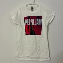 Pearl Jam Marškinėliai Moteriški Vidutinio Dydžio Balti 'Ten' Grunge Muzika Roko Grupė Marškinėliai M black