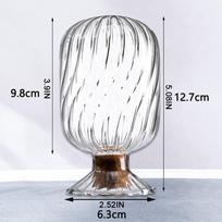 Match Cloche Glass Helix Shaped Match Holder Decorative Matches with Cork Stopper Matches Cloche Decorative Matches in Glass Jar