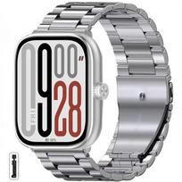 Madingas metalinis dirželis Redmi Watch 5/Redmi Watch 4, reguliuojama nerūdijančio plieno apyrankė Xiaomi Mi Band 9 Pro/8 Pro apyrankei For Redmi Watch 5 sidabras