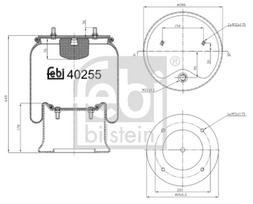 FEBI BILSTEIN Pneumatinės pakabos pagalvė 40255