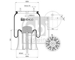 FEBI BILSTEIN Pneumatinės pakabos pagalvė 40433