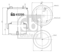 FEBI BILSTEIN Pneumatinės pakabos pagalvė 45099