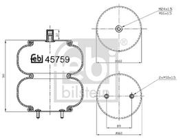 FEBI BILSTEIN Pneumatinės pakabos pagalvė 45759