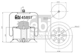 FEBI BILSTEIN Pneumatinės pakabos pagalvė 45897