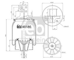FEBI BILSTEIN Pneumatinės pakabos pagalvė 49186