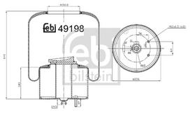 FEBI BILSTEIN Pneumatinės pakabos pagalvė 49198