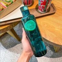 Ins 750/500ML Didelės Talpos Vandens Butelis su Laiko Žymeklio Dangteliu Vandeniui Gėrimams Skaidrus Sulčių Paprastas Puodelis Gimtadienio Dovana 500ML žalia