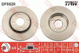 TRW Stabdžių diskas Brake rotor DF6520
