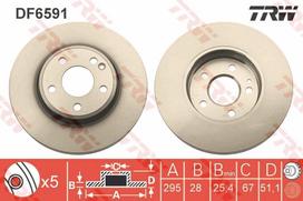 TRW Stabdžių diskas Brake rotor DF6591