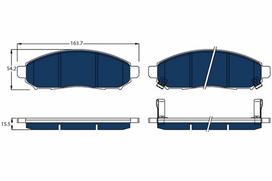 TRW Stabdžių kaladėlių komplektas ELECTRIC BLUE GDB3520BTE