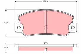 TRW Stabdžių kaladėlių komplektas Brake pad set GDB360