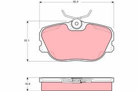 TRW Stabdžių kaladėlių komplektas Brake pad set GDB460