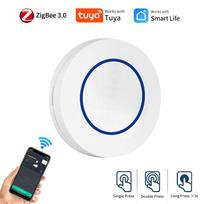 Tuya Smart ZigBee SOS mygtuko jutiklis, signalizacija, WiFi pagyvenusių žmonių slaugytojas, gaviklis SOS skambučio mygtukas medicinos įspėjimo sistema  Tuya Smart Via Remot F03518