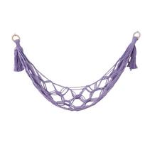 Makramė Hamakas Tinkliniai Žaislai Sandėliavimas Boho Dekoras Vaikų Kambarys Žaislai Pliušiniai Gyvūnai Žaislai Hamako Tinklas Tvarkyti Bohemija Laikiklis violetinė