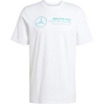 adidas Vyriški Mercedes - AMG Petronas Formula 1 komandos grafikos marškinėliai, BaltiSemi Mint Rush, X-Large S juoda