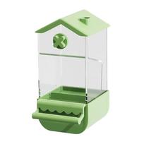 Pakabinamas papūgos automatinis tiektuvas, apsaugantis nuo išbėrimo, paukščių maisto indas, paukščių lesyklėlė narvui, banguotiesiems papūgaliukams Green-Style 2