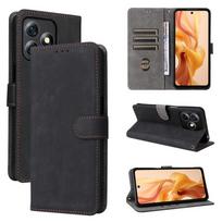 Atlenkiami dėklai Ulefone Note 18 Ultra/Note 18 Pro PU oda Viso korpuso apsauga [RFID blokavimas] juoda