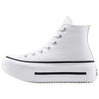 Converse Chuck Taylor All Star Lift Double Stack High White Black Unisex Sneakers A12976C 36