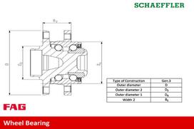 Schaeffler FAG Rato guolio komplektas Wheel Bearing Set 713 6700 30