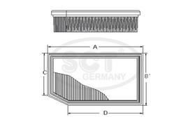 SCT - MANNOL Oro filtras Air cleaner SB 2387