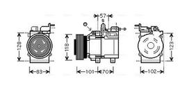 AVA Clever Choice Oro kondicionieriaus kompresorius Air conditioner compressor HYK209