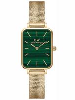 MOTERIŠKAS LAIKRODIS DANIEL WELLINGTON Quadro Pressed Evergold Emerald 20mm DW00100561 + DĖŽUTĖ (zw505m)