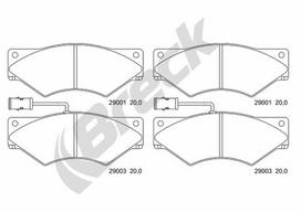 BRECK Stabdžių kaladėlių komplektas Brake pad set 29001 00 902 10